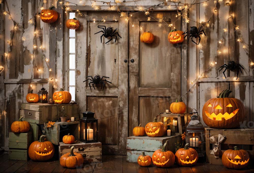 Kate Halloween Pumpkin Door Backdrop Designed by Chain Photography - Image 2