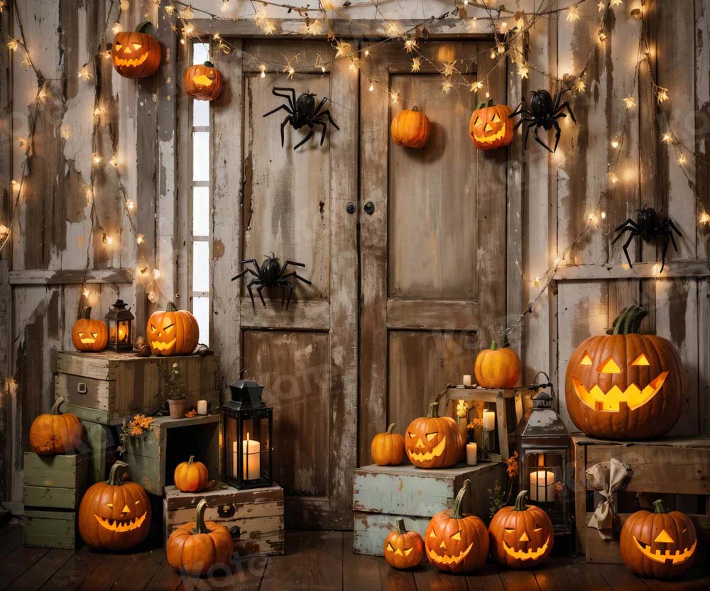 Kate Halloween Pumpkin Door Backdrop Designed by Chain Photography - Image 5