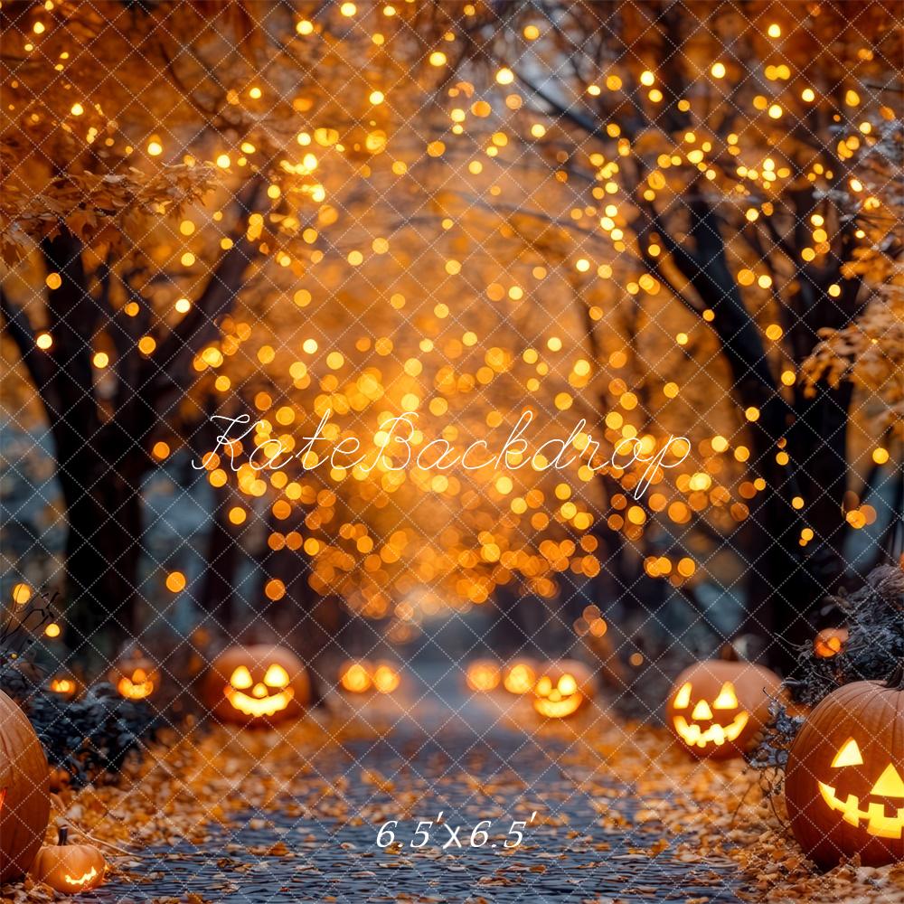Kate Halloween Pumpkin Lights Path Backdrop Designed by Mini MakeBelieve - Image 4