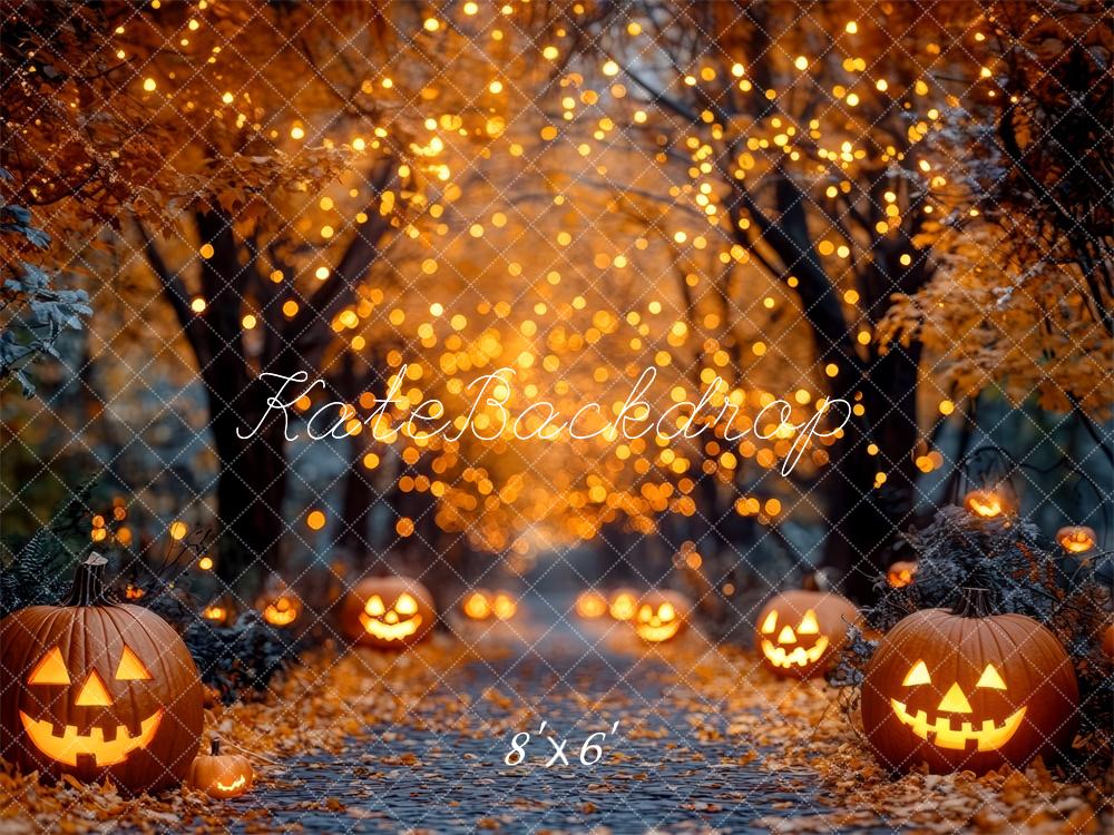 Kate Halloween Pumpkin Lights Path Backdrop Designed by Mini MakeBelieve - Image 5