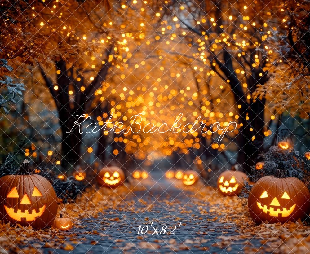 Kate Halloween Pumpkin Lights Path Backdrop Designed by Mini MakeBelieve - Image 7