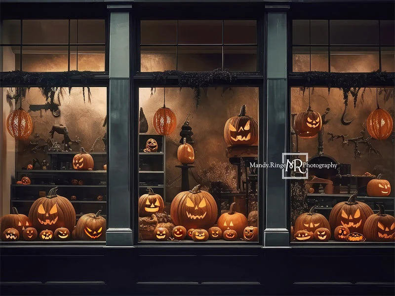 Kate Halloween Pumpkin Shoppe Storefront Backdrop Designed by Mandy Ringe Photography - Image 5