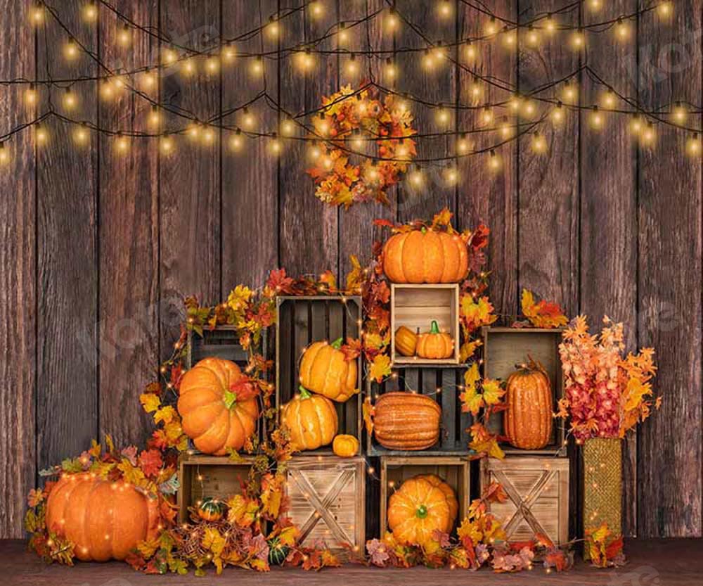 Kate Halloween Pumpkins Backdrop Autumn Designed by Emetselch - Image 3