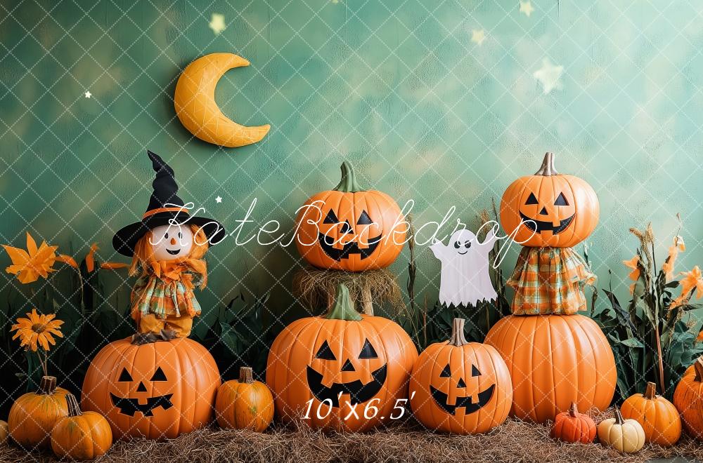 Kate Halloween Pumpkins Scarecrow Backdrop Designed by Patty Robert - Image 3