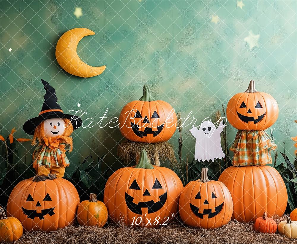 Kate Halloween Pumpkins Scarecrow Backdrop Designed by Patty Robert - Image 4