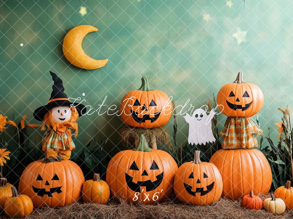 Kate Halloween Pumpkins Scarecrow Backdrop Designed by Patty Robert - Image 5
