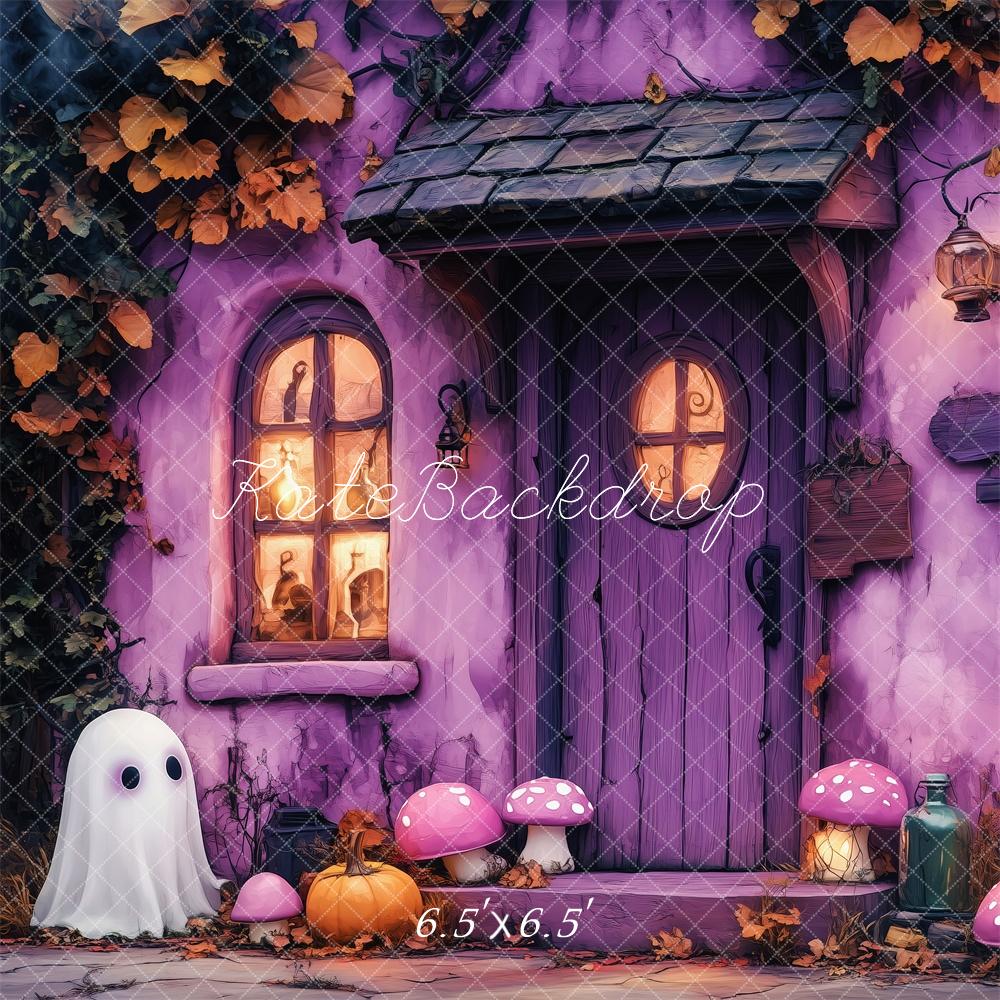 Kate Halloween Purple Haunted House Backdrop Designed by Patty Robert - Image 2