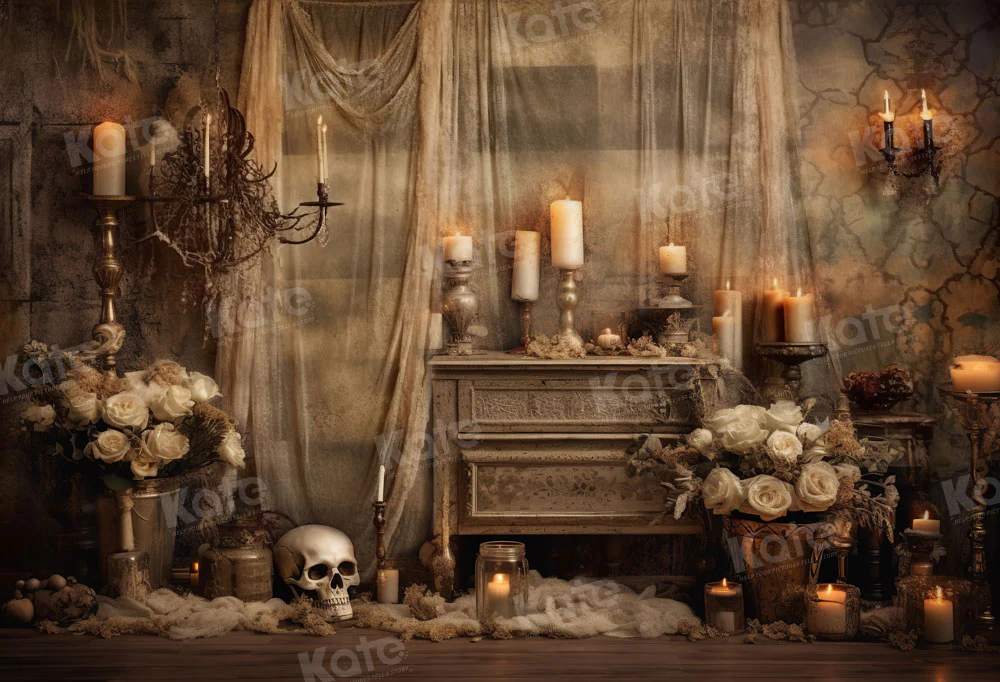 Kate Halloween Retro Spooky Backdrop Designed by Emetselch - Image 2