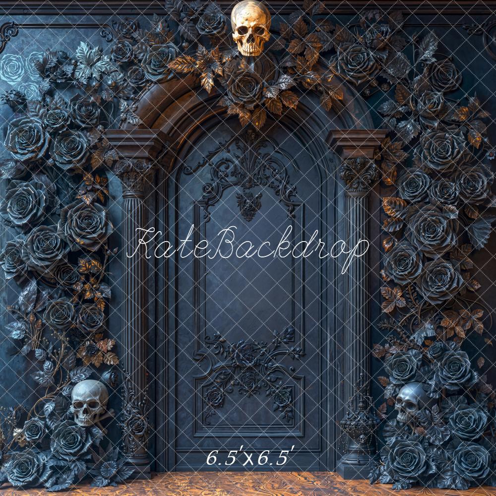 Kate Halloween Skull Gothic Arch Backdrop Designed by Emetselch - Image 2