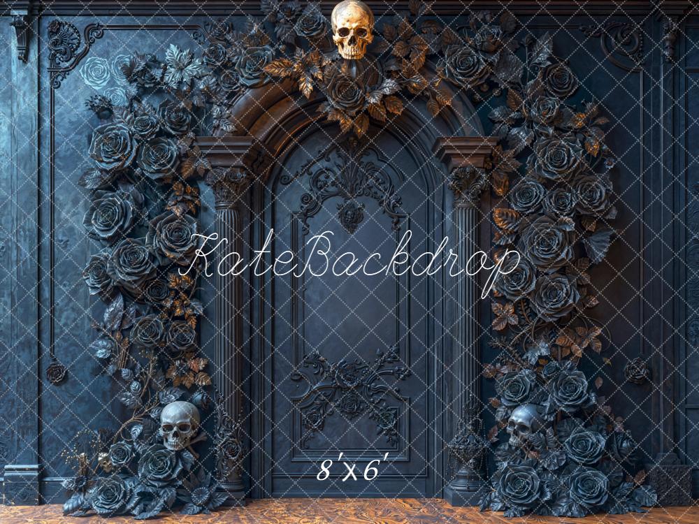 Kate Halloween Skull Gothic Arch Backdrop Designed by Emetselch - Image 3