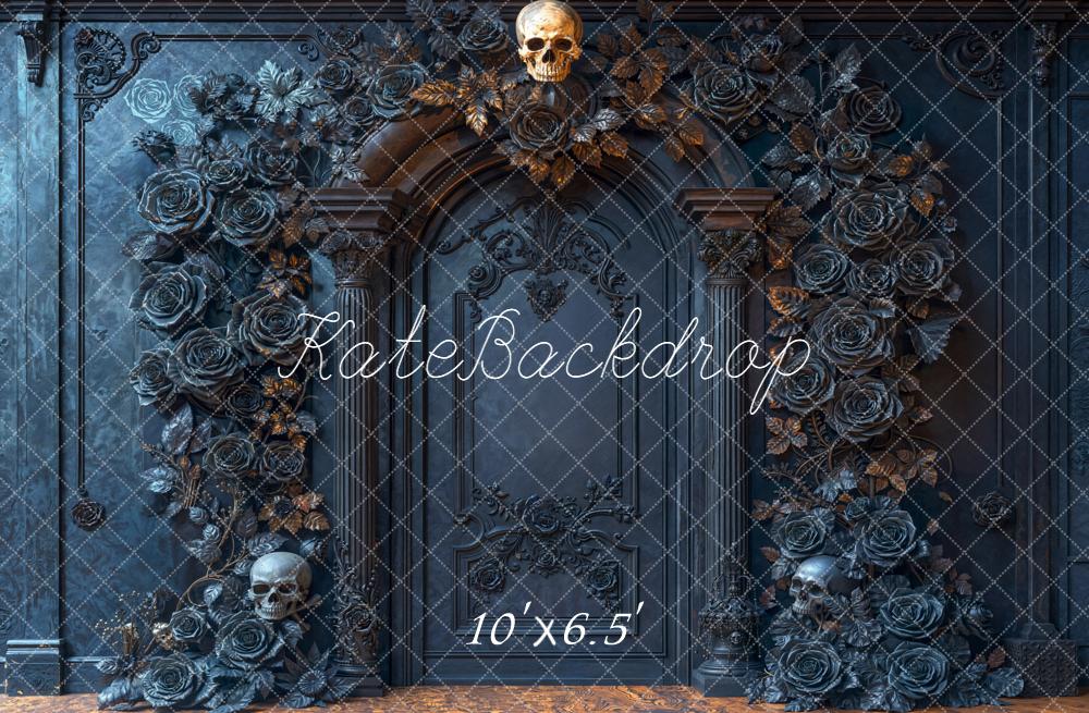Kate Halloween Skull Gothic Arch Backdrop Designed by Emetselch - Image 4