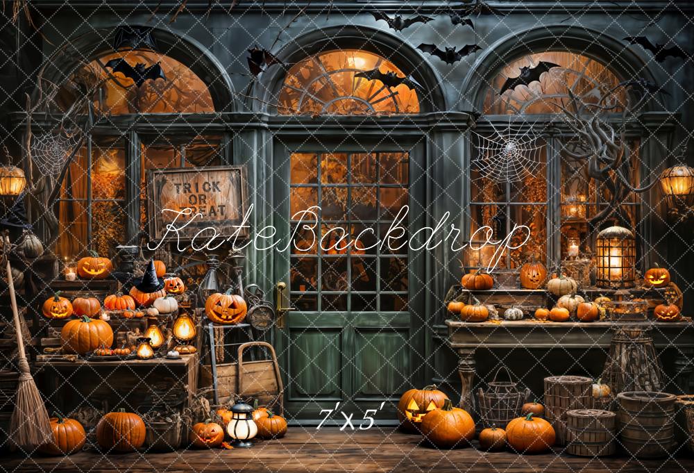 Kate Halloween Spooky Pumpkin Store Backdrop Designed by Emetselch - Image 2