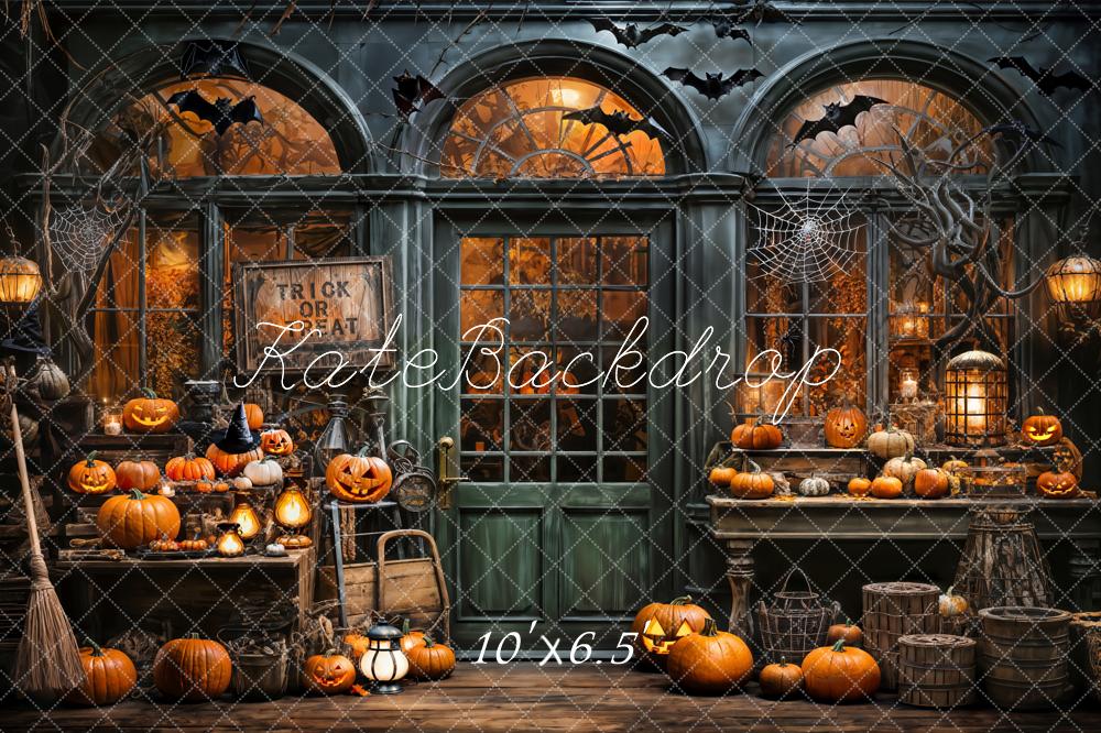 Kate Halloween Spooky Pumpkin Store Backdrop Designed by Emetselch - Image 6
