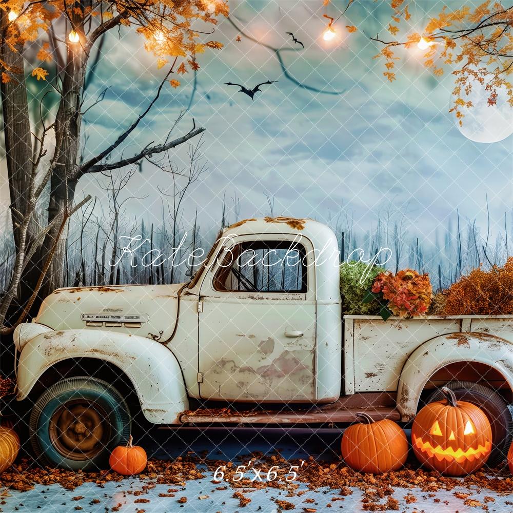 Kate Halloween Vintage Truck Maple Tree Backdrop Designed by Patty Robert - Image 2