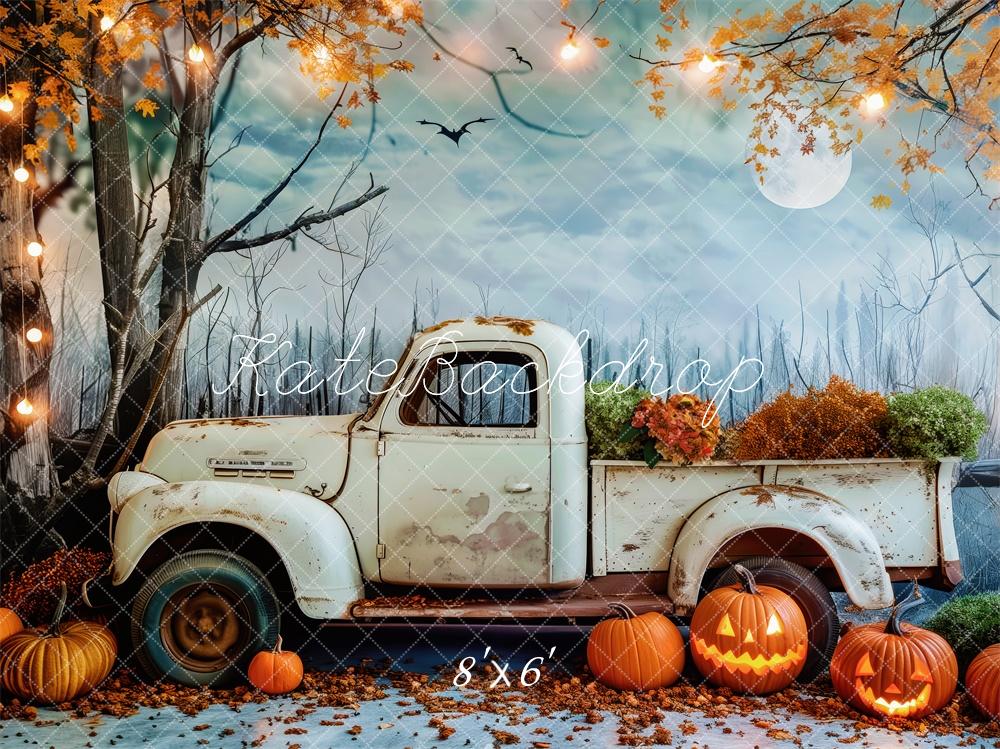 Kate Halloween Vintage Truck Maple Tree Backdrop Designed by Patty Robert - Image 3