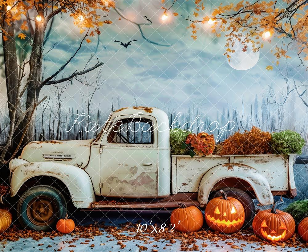 Kate Halloween Vintage Truck Maple Tree Backdrop Designed by Patty Robert - Image 5