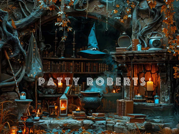 Kate Halloween Witch Cave Backdrop Designed by Patty Robert - Image 2