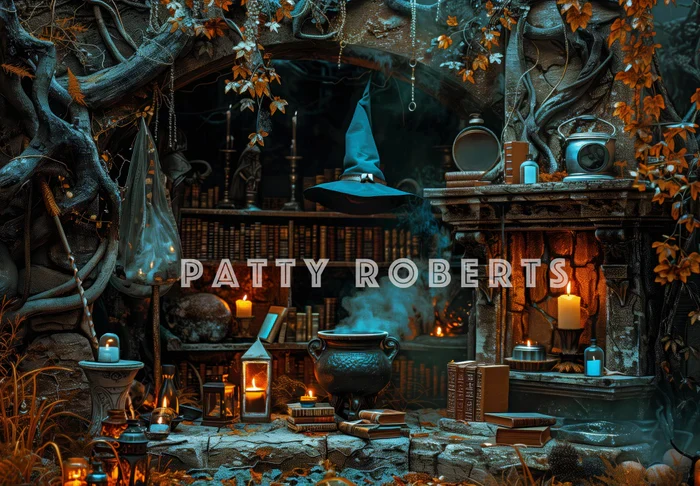 Kate Halloween Witch Cave Backdrop Designed by Patty Robert - Image 6
