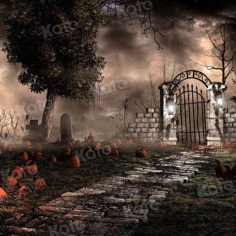 Kate Halloween Yard Night Backdrop Designed by Chain Photography - Image 2