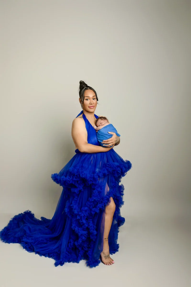 Kate Halter Neck Maternity Dress Photoshoot Dress - Image 10