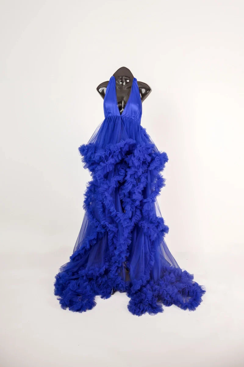 Kate Halter Neck Maternity Dress Photoshoot Dress - Image 3