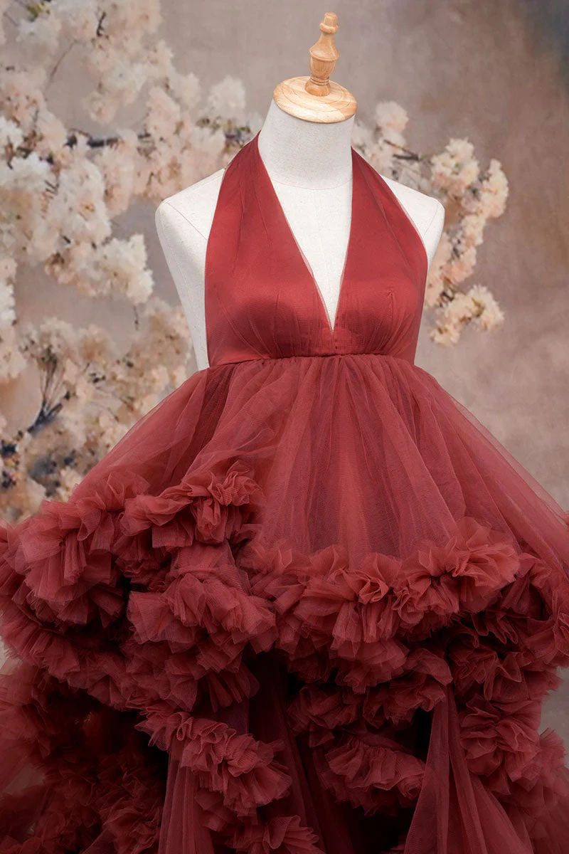 Kate Halter Neck Maternity Dress Photoshoot Dress - Image 4