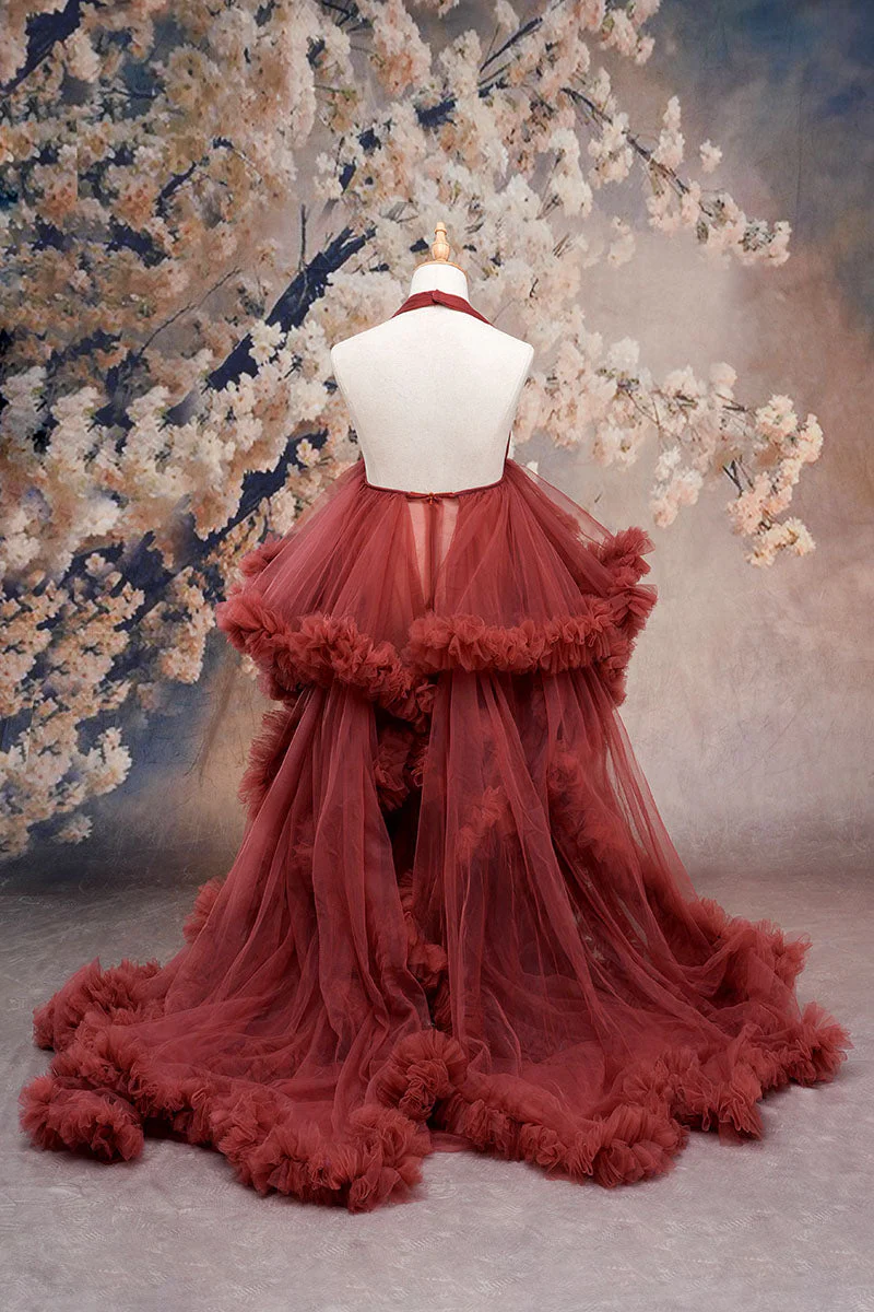 Kate Halter Neck Maternity Dress Photoshoot Dress - Image 7