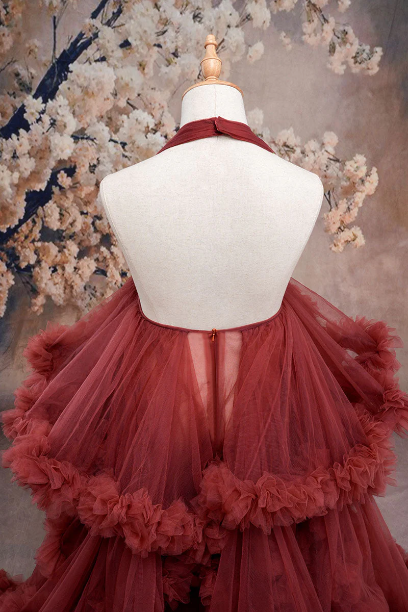 Kate Halter Neck Maternity Dress Photoshoot Dress - Image 8