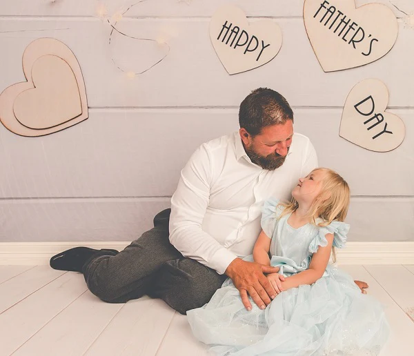 Kate Happy Father'S Day White Wood Floor Photography Backgrounds - Image 3
