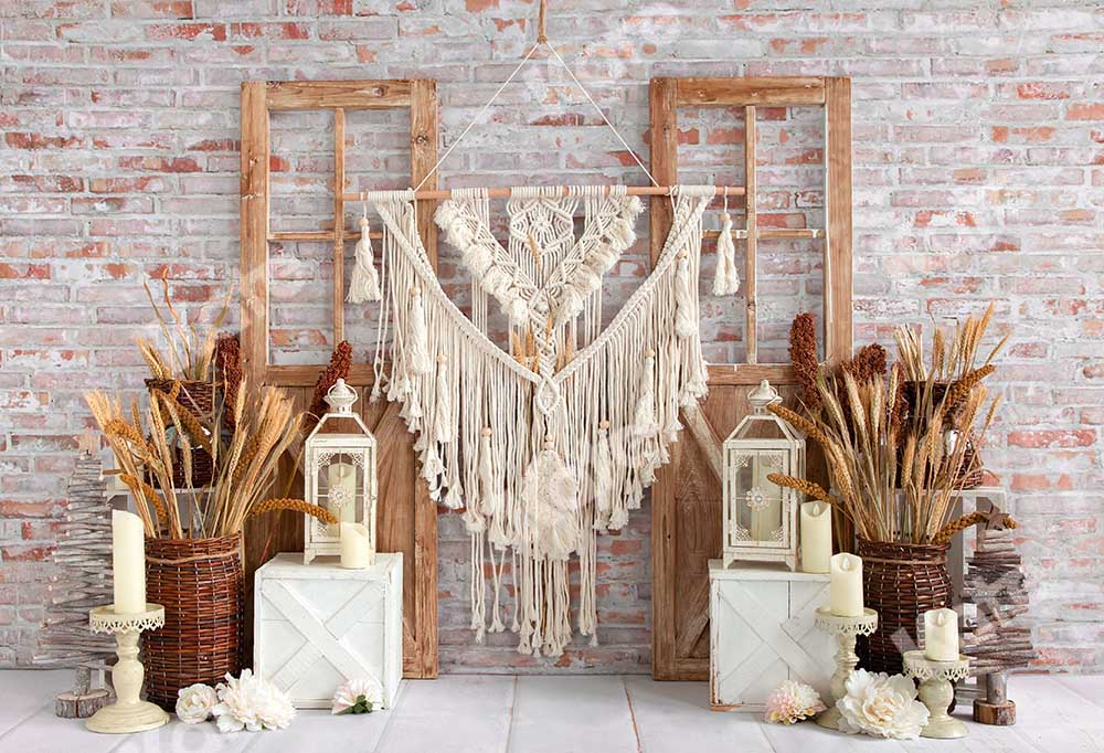 Kate Harvest Wheat Boho Rustic Backdrop Designed by Emetselch - Image 2