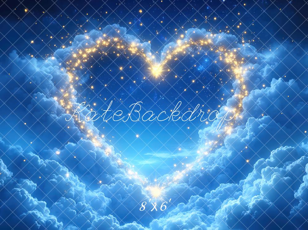 Kate Heart Lights Clouds Night Sky Backdrop Designed by Mini MakeBelieve - Image 3