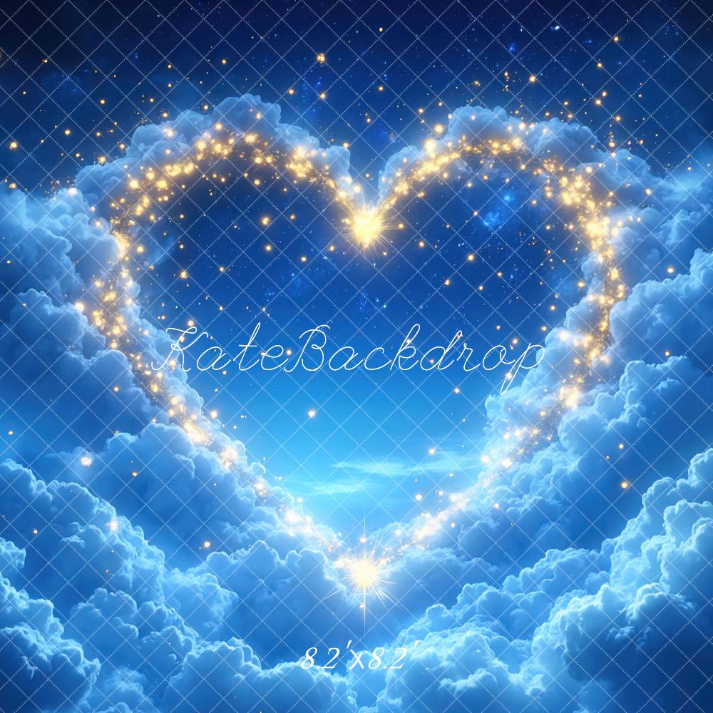 Kate Heart Lights Clouds Night Sky Backdrop Designed by Mini MakeBelieve - Image 5