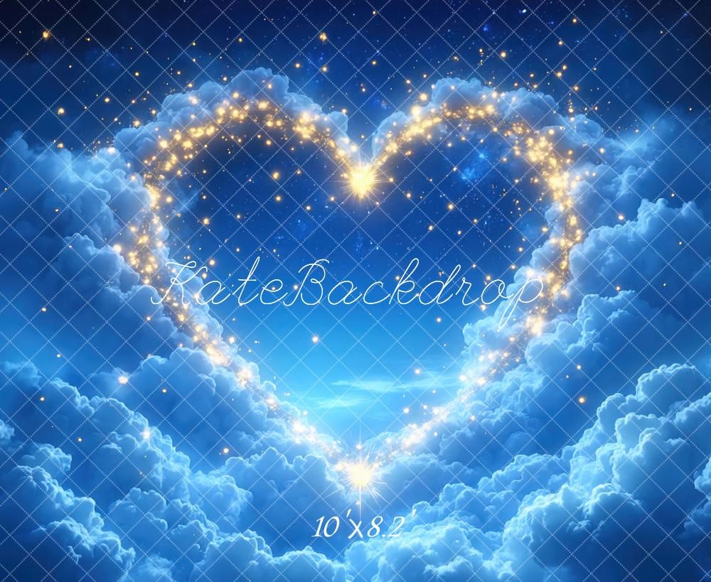 Kate Heart Lights Clouds Night Sky Backdrop Designed by Mini MakeBelieve - Image 6