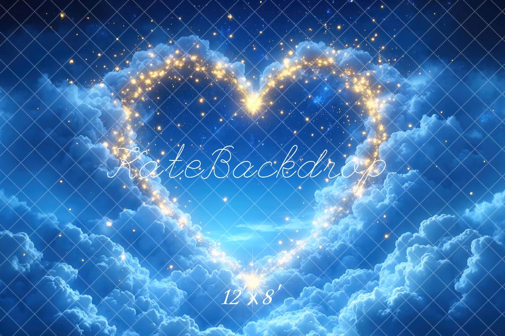 Kate Heart Lights Clouds Night Sky Backdrop Designed by Mini MakeBelieve - Image 8