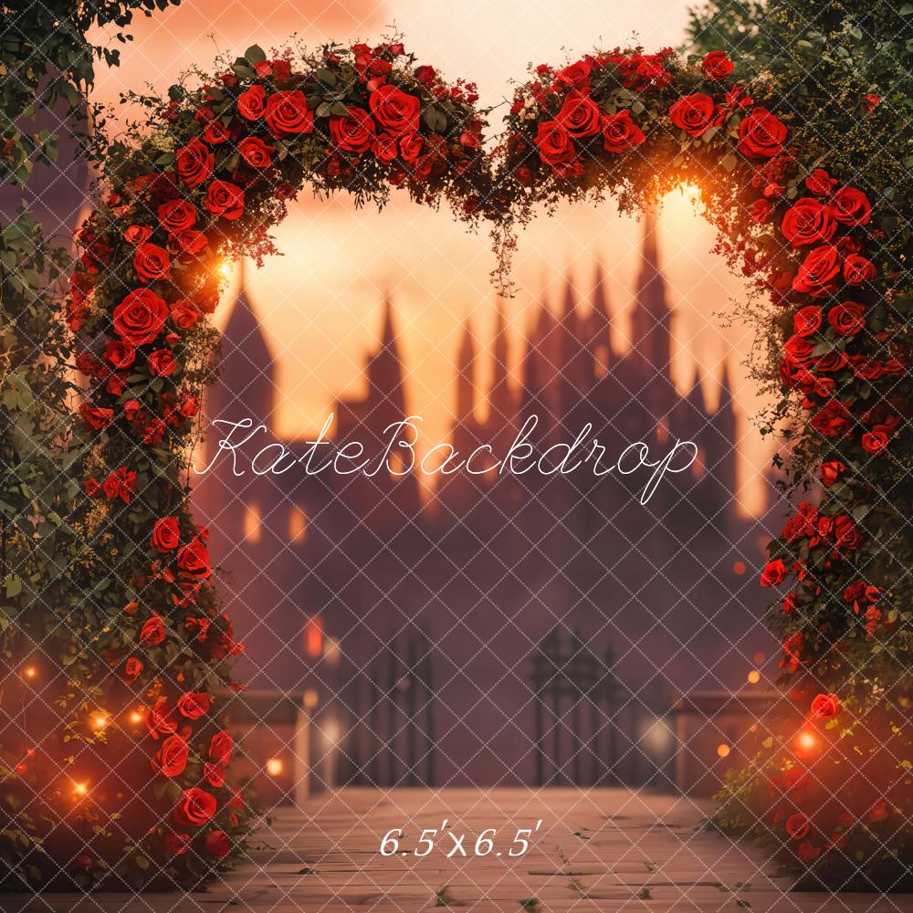 Kate Heart Rose Arch Flower Backdrop Designed by Emetselch - Image 2