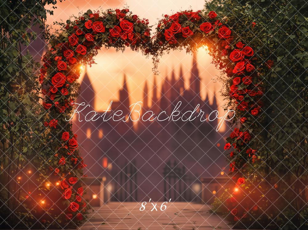 Kate Heart Rose Arch Flower Backdrop Designed by Emetselch - Image 3