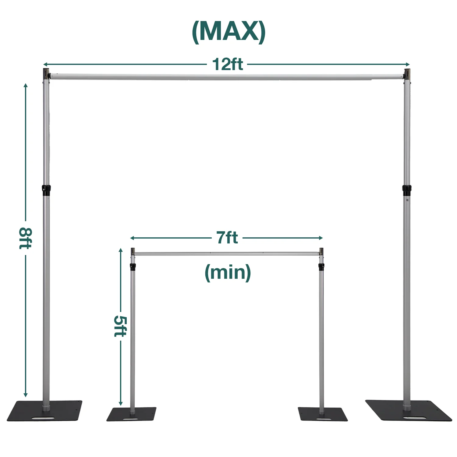 Kate Heavy-duty 12*8ft Adjustable Photographic High-quality Aluminum Alloy Backdrop  and Seamless Paper Display Stand - Image 2