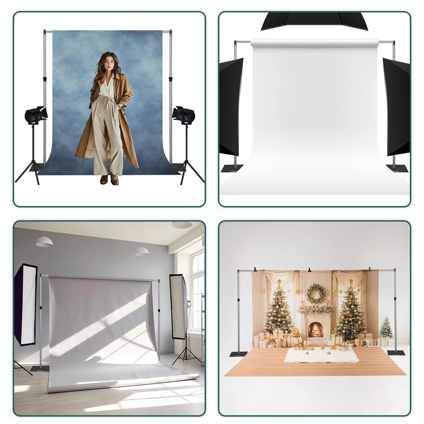 Kate Heavy-duty 12*8ft Adjustable Photographic High-quality Aluminum Alloy Backdrop  and Seamless Paper Display Stand - Image 4