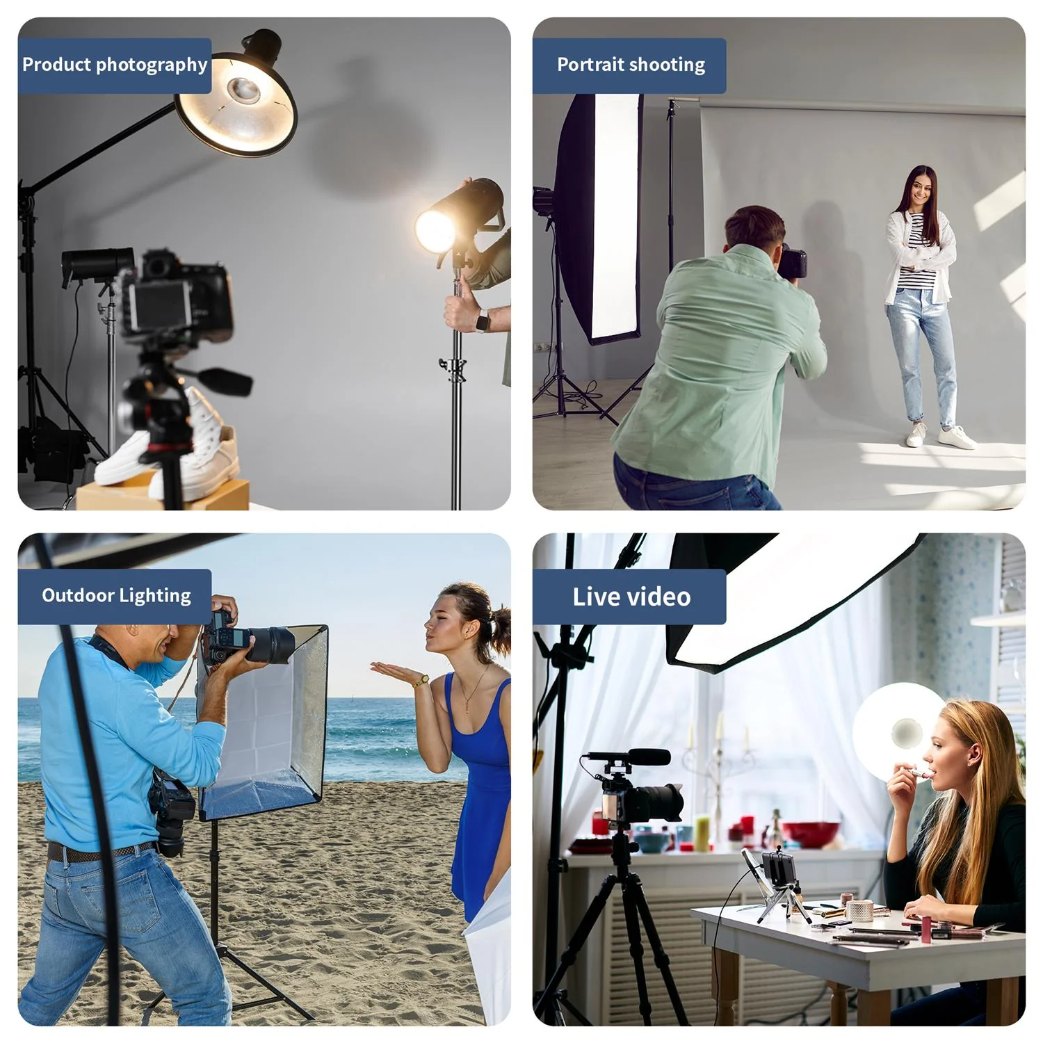 Kate Heavy Duty Light Stand Tripod - 15.7ft Air Cushioned Aluminum Alloy Lighting Stand with 2 Sandbags & 1/4"-3/8" Adapter 9.46lb Load for Photography - Image 7