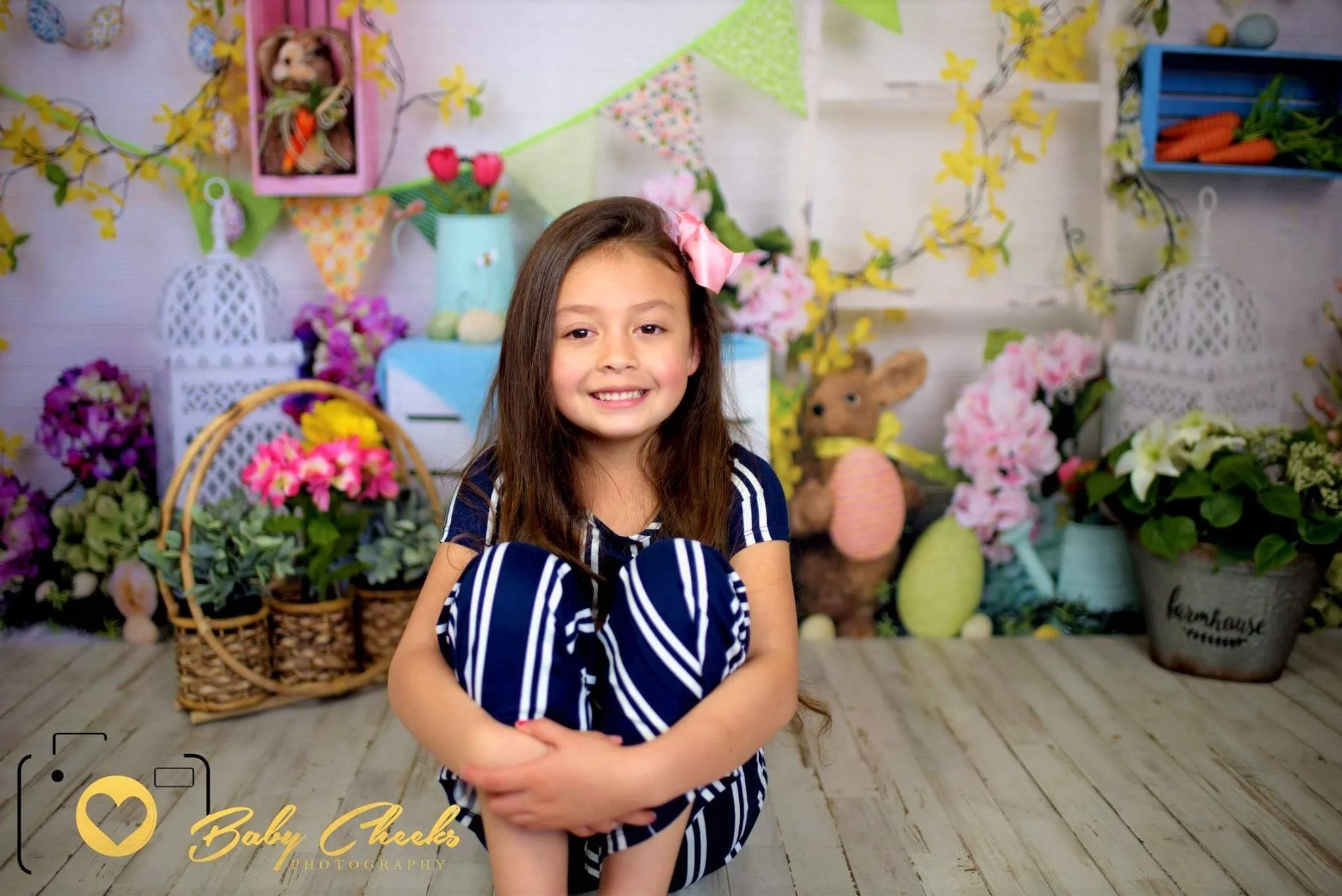 Kate Hello Spring Home Backdrop for Easter session - Image 4