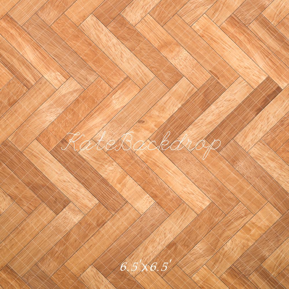 Kate Herringbone Pattern Wooden Floor Backdrop Designed by Kate Image - Image 2