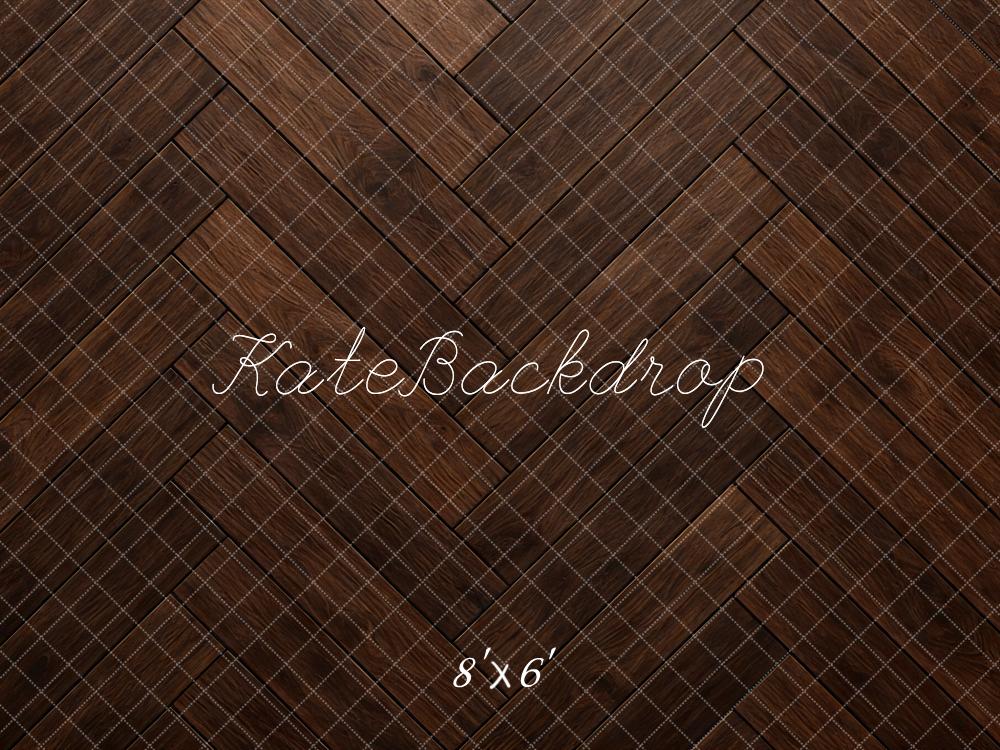 Kate Herringbone Wood Texture Brown Floor Backdrop Designed by Mini MakeBelieve - Image 3