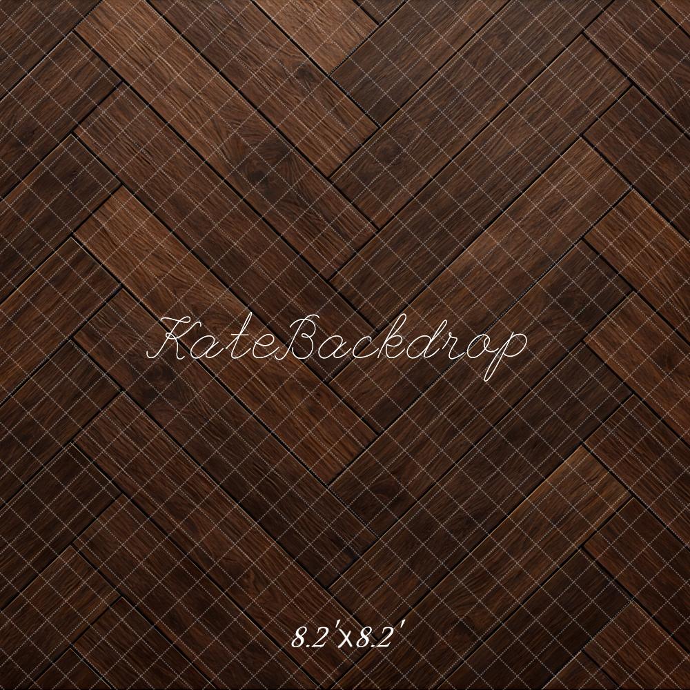 Kate Herringbone Wood Texture Brown Floor Backdrop Designed by Mini MakeBelieve - Image 5