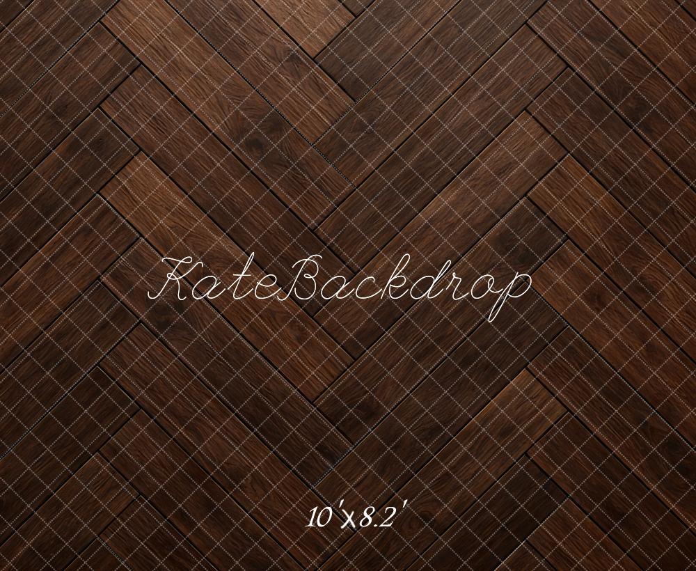 Kate Herringbone Wood Texture Brown Floor Backdrop Designed by Mini MakeBelieve - Image 6