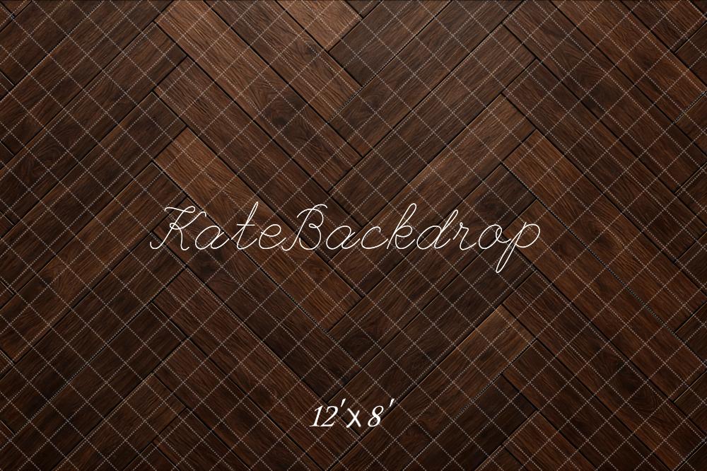 Kate Herringbone Wood Texture Brown Floor Backdrop Designed by Mini MakeBelieve - Image 8