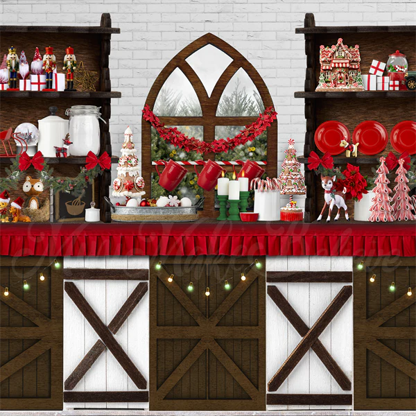 Kate Holiday Christmas Kitchen Backdrop Designed by Mini MakeBelieve - Image 3