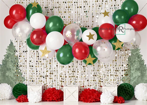 Kate Holiday Party Christmas Backdrop Designed by Mandy Ringe Photography
