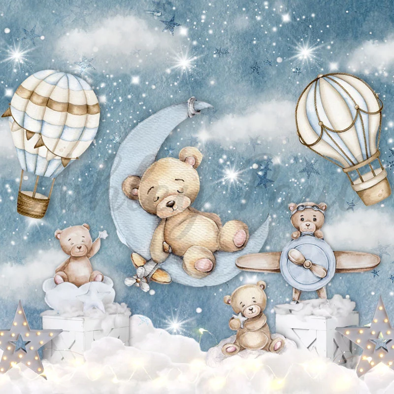 Kate Hot Air Balloon Bear Children Backdrop Designed by Ashley Paul - Image 4
