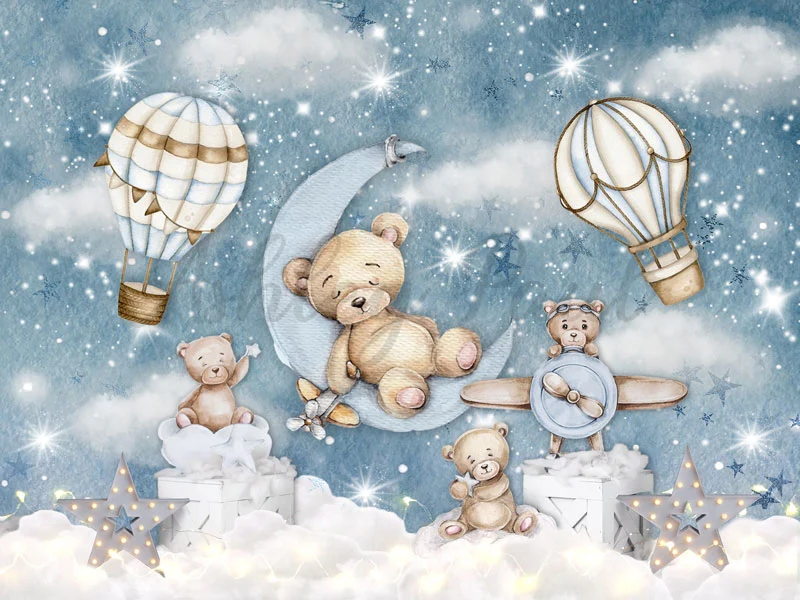 Kate Hot Air Balloon Bear Children Backdrop Designed by Ashley Paul - Image 5