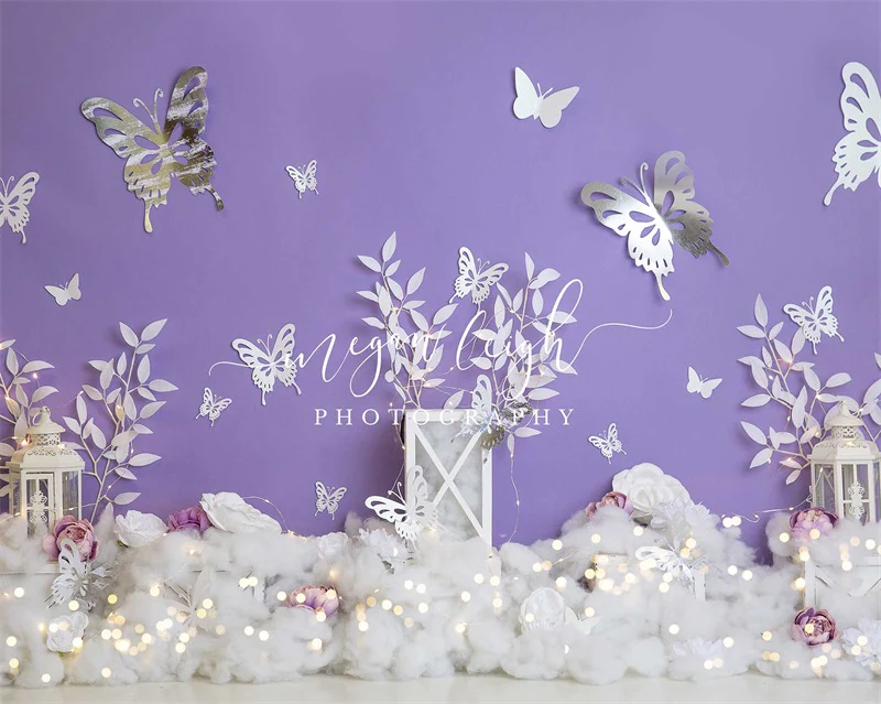 Kate Icy Butterfly Purple Backdrop Designed by Megan Leigh Photography - Image 3